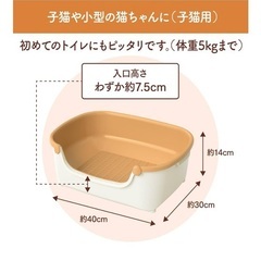 猫用トイレ 子猫〜５キロまでの成猫用の画像