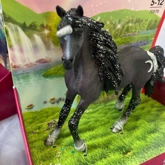 ユニコーン 人形 フィギュア 白黒2個セット　Schleich bayalaの画像