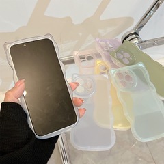 新品！iphone15pro ケース 韓国 可愛い 猫耳 透明 カラフル スマホケース スマホカバー あいふぉん15pro ケース iphone ケース シンプル ソフトシェル 薄型 耐衝撃 全面保護 アイフォン15pro ケース 携帯カバー 携帯ケース 人気iphone ケース ランキングの画像