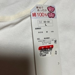 レディースアンダー 
厚地であったか! 綿100% サイズLの画像