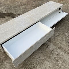 【✨美品/LOWYA】【新品7万円】ロウヤ　テレビ台　テレビボード　家具　インテリア　収納家具　収納棚　大理石調　ブランド家具　オシャレ家具　おしゃれ家具の画像