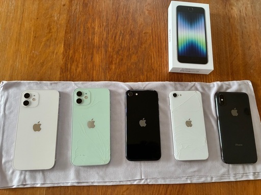 最終価格　iPhone5台セット価格　バラ売り可　iPhone 12 64GB二台　SE第三世代64GB二台　iPhone X 64GB一台