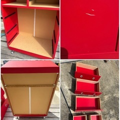 収納棚　レッドの画像