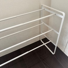 タワー　tower　山崎実業　伸縮 シューズラック 3段 組み立て式  フレームの画像