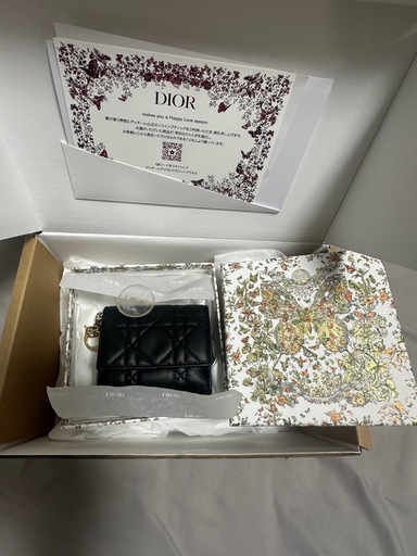 Lady Dior lotus ウォレット 折りたたみ財布