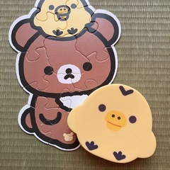 ノンタンパズル（木製）すみっこぐらし・リラックマパズル（箱・ケース付）の画像