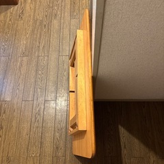 大きめ　木製ローテーブル　折りたたみの画像
