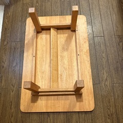 大きめ　木製ローテーブル　折りたたみの画像