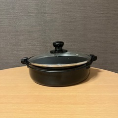 美品✨フタ付き　テフロン加工　すき焼き鍋　20㎝の画像
