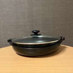 フタ付き　テフロン加工　すき焼き鍋　28㎝の画像