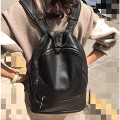 【本革 牛革リュック ダークブラウン】の画像