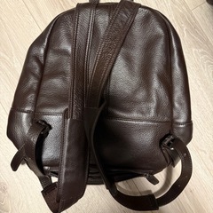 【本革 牛革リュック ダークブラウン】の画像