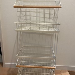 ランドリーバスケット　２段の画像