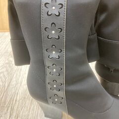 POUDLE PAPPET 黒　ブラック　ブーツ　22.5cmの画像
