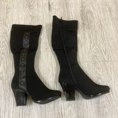 POUDLE PAPPET 黒　ブラック　ブーツ　22.5cmの画像