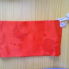 【★引き取り限定価格】 美品 赤いリボン型ゆかた結び帯 付帯の画像