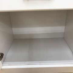 ★リユースのサカイ春日部店★KJ11876  ミニ食器棚 ホワイト H121×W60×D42 クリーニング済みの画像