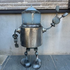 【ほぼ新品同様】ブリキロボット ロボタンク 鉄 オブジェ ヴィンテージ加工の画像
