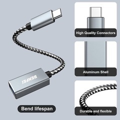 新品！BENFEI USB-C - USB 3.0変換アダプター2個セット 最大5Gbps高速転送 iPhone15 Pro/Max/iPad Pro/MacBook（2023）/Galaxy S23/XPS17等Type-C搭載端末対応 コンパクト設計 データ充電両用の画像