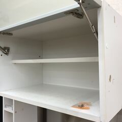 ★リユースのサカイ春日部店★KJ11878  食器棚 ホワイト H180×W71×D47 クリーニング済みの画像