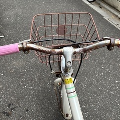 【江東区引取限定】18インチ ピンク 女の子 子供用 キッズ自転車の画像