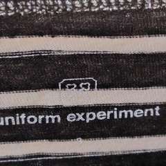uniform experiment ストライプ 半袖Tシャツの画像