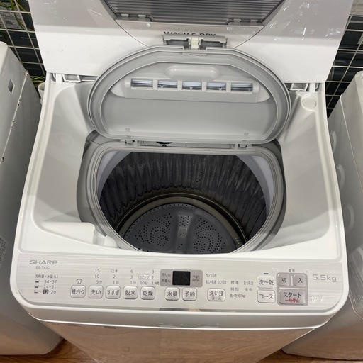SHARP 縦型洗濯乾燥機 ES-TX5C1.5坪木造物置