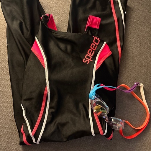 競泳用 レディース 水着  ゴーグル付き