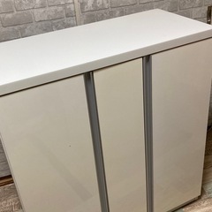 終了】白シューズBOX （株）サン大川木工/日本製の画像