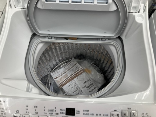 SHARP 縦型洗濯乾燥機　2025年製　6.5kg入荷いたしました！