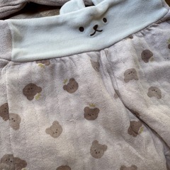 クマ柄 長袖パジャマ 80cmの画像