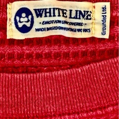WHITE LINE 厚手ワッフル生地ロンT 赤　M〜Lサイズの画像