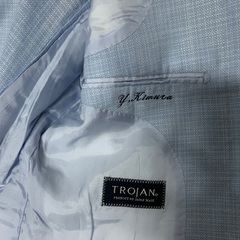Trojan スーツ　ジャケット　水色　ブルー　の画像