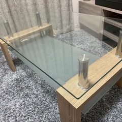 【美品】ガラステーブル　センターテーブルの画像