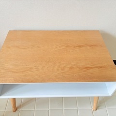 サイドテーブル ミニテーブル 小さい ミニ 北欧 収納  ボックステーブル ローテーブル リビングテーブル 机 ナチュラル 幅60の画像