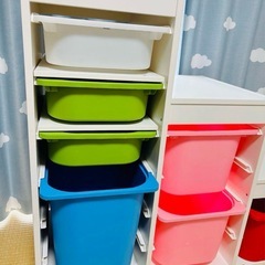 IKEA イケア トロファスト 階段 ホワイトの画像