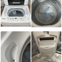 R711 ☀️ Hisense 洗濯機（洗濯4.5㎏) 16年製 HW-E4501 ⭐ 動作確認済 ⭐ クリーニング済の画像