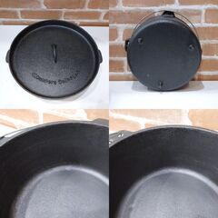 campers collection キャンパーズコレクション　DUTCH OVEN ダッチオーブン D-12　アウトドア用品 調理器具　山善 ヤマゼン【モノ市場東海店】139の画像