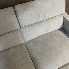 ニトリ　ソファー　3人掛け　スツール付きの画像