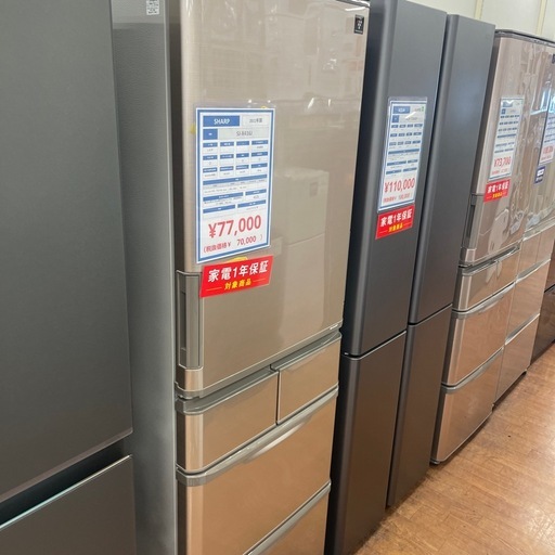 SHARP5ドア冷蔵庫SJ-X416J