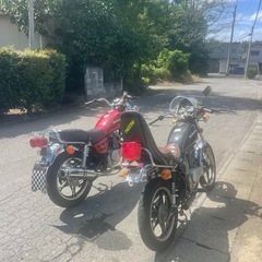 GN125赤！380テール！自賠責Ｒ9年9月の画像