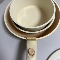 PASSO フライパン 鍋 3点セット ベージュ系の画像