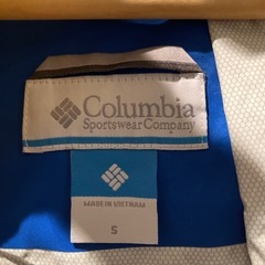 Columbia 防水レインジャケット 青　kids Sサイズ 程度良しの画像