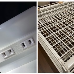 【引取限定】ニトリ　シングル　ベッドフレーム　パイプ　棚・コンセント2口付きの画像