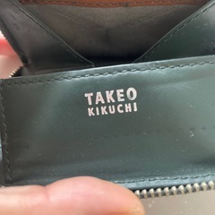 TAKEO KIKUCHI カードケース　小銭入れ　ダークグリーンの画像