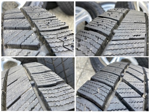 ◆超バリ溝 2024年製！ BS VRX3 15インチ 4本セット スタッドレスタイヤ ブリヂストン 195/65R15 社外アルミホイール 15×6.0J 114.3×5H +53 ノア ヴォクシー ステップワゴン セレナ等