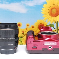 ⭐️希少カラー⭐️Canon EOS kiss X50 レンズセット⭐️レッド⭐️ EF 28-80mm SDカード付きの画像