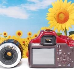 ⭐️希少カラー⭐️Canon EOS kiss X50 レンズセット⭐️レッド⭐️ EF 28-80mm SDカード付きの画像