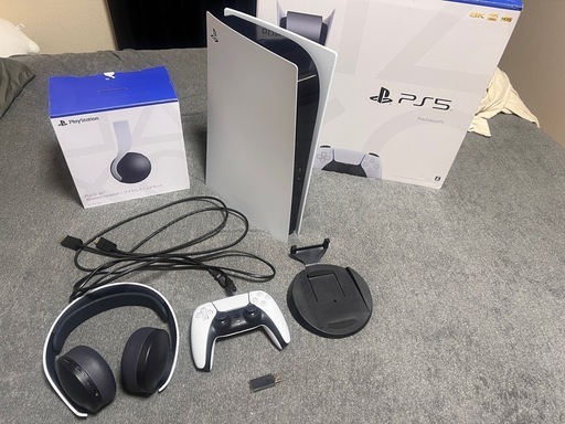 商談中値下げ【美品】SONY PS5本体 CFI-1200A01 ディスクドライブ /ヘッドホン付き