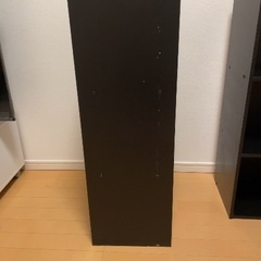 【無償】アイリスオーヤマ　カラーボックス黒2個と板の画像